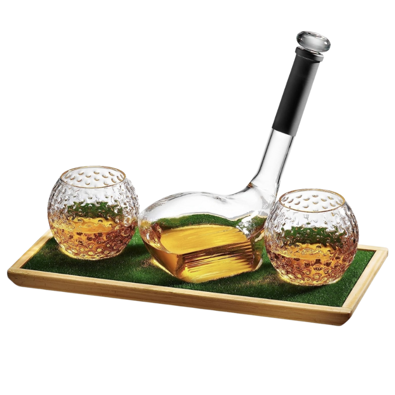 Luxurious Bar Gift Set - Golf Whiskey Glasses - Golf Ball Chillers - T –  Poe and Company Limited