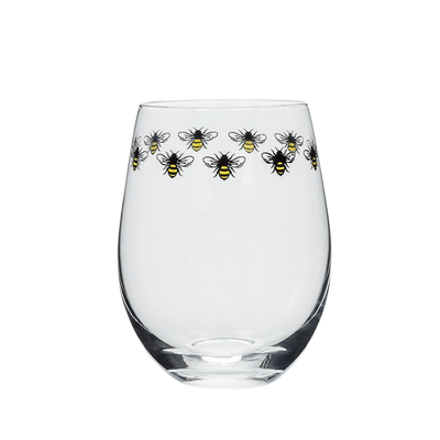 Bee Stemless Wine Glass