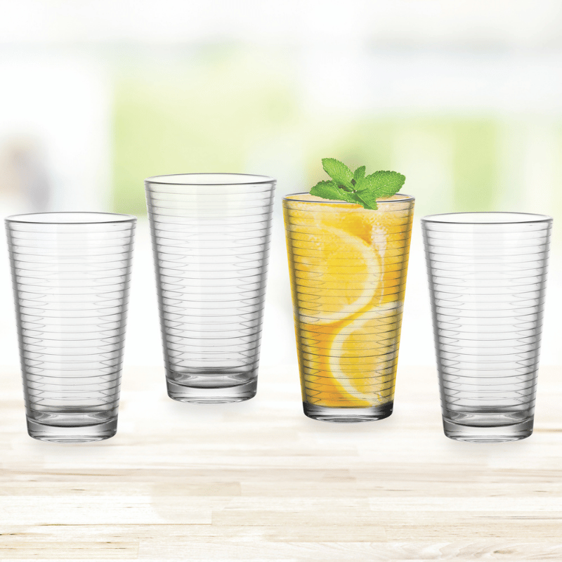 Allure Highball Drinking Glasses - Set of 4