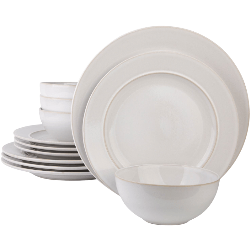 12-Piece Guarda White Dinnerware Set