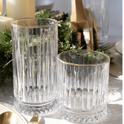 Avenue Gold Rim Highball Glasses - Set of 4