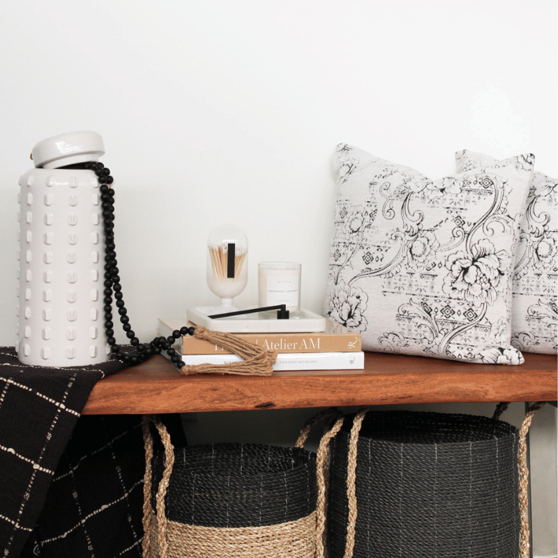 Black & White Toile Pillow