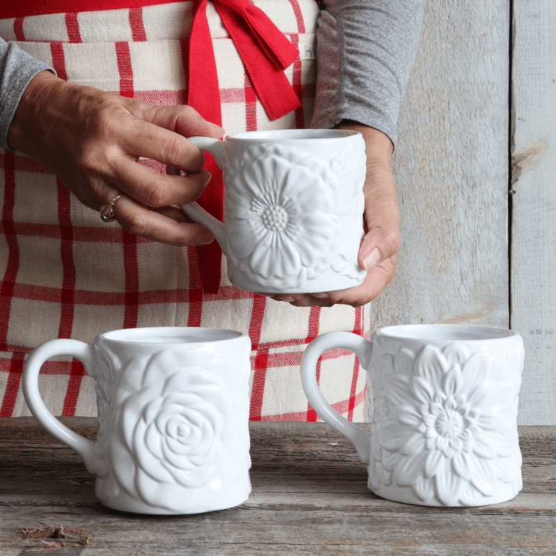 White Dahlia Mug