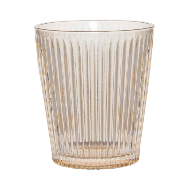 Perry Amber Ribbed Double Old Fashioned Glass – Wyrth Home