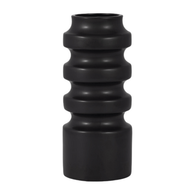 Large Black Tiered Vase