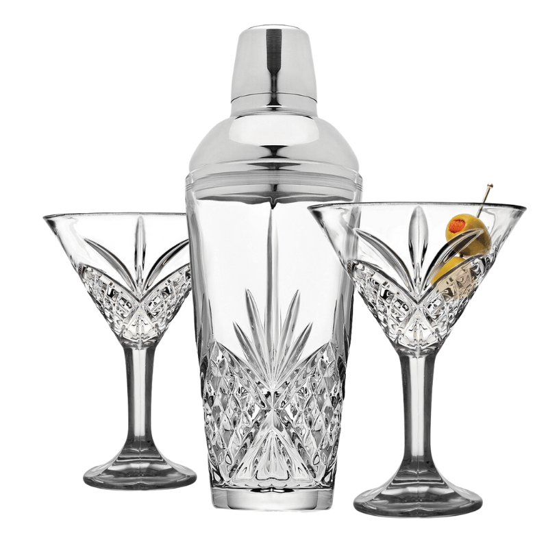 Dublin Cocktail Shaker & Martini Glasses Duo