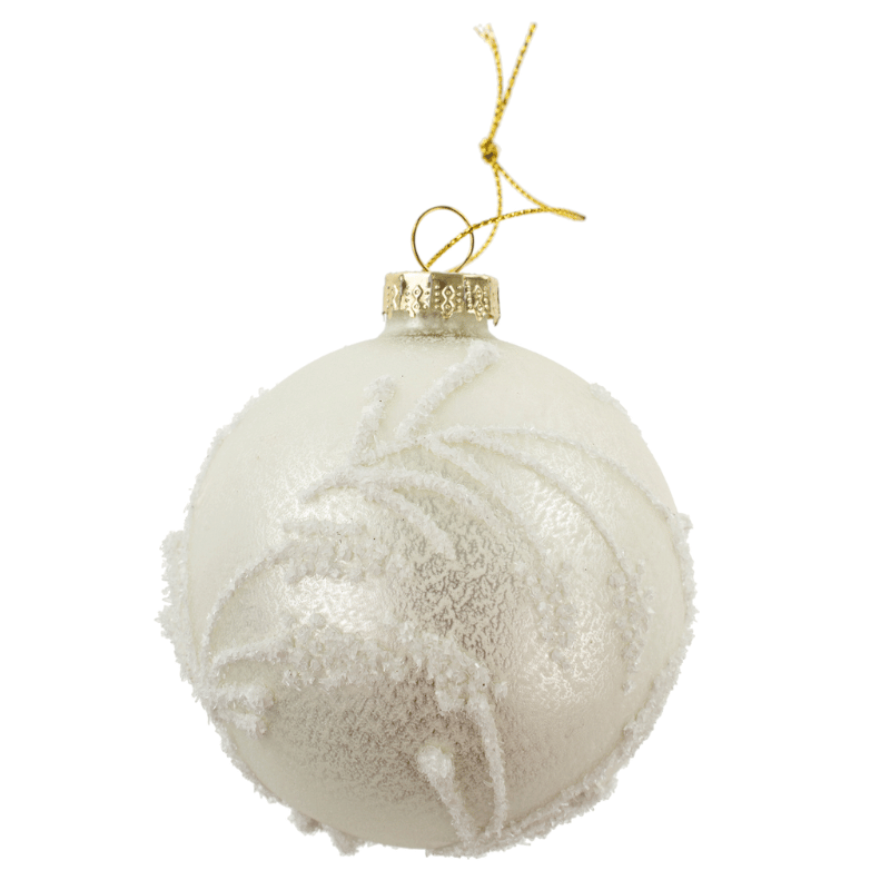 Frosted Willow Glass Ornament