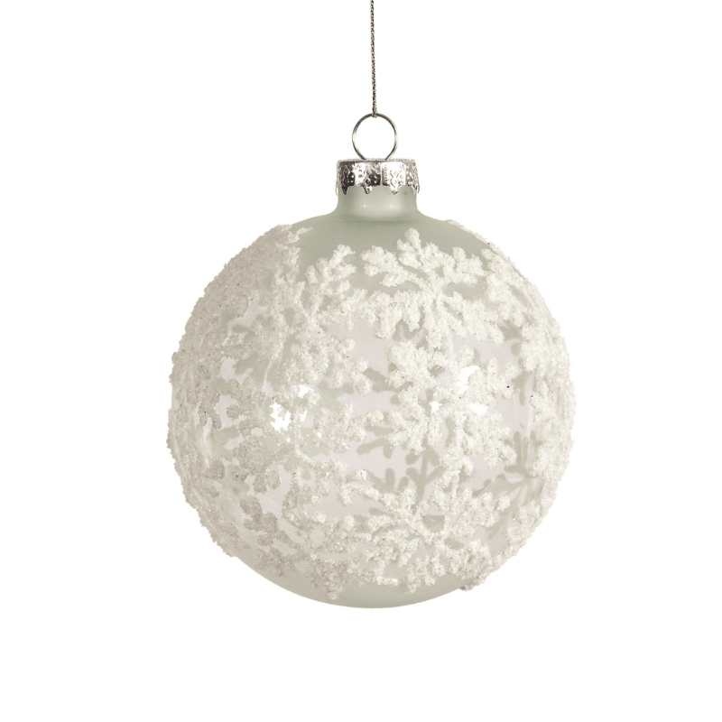 Snowfall Glass Ornament