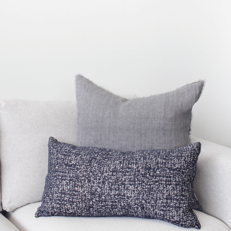 Lina Linen Pillow, Warm Grey