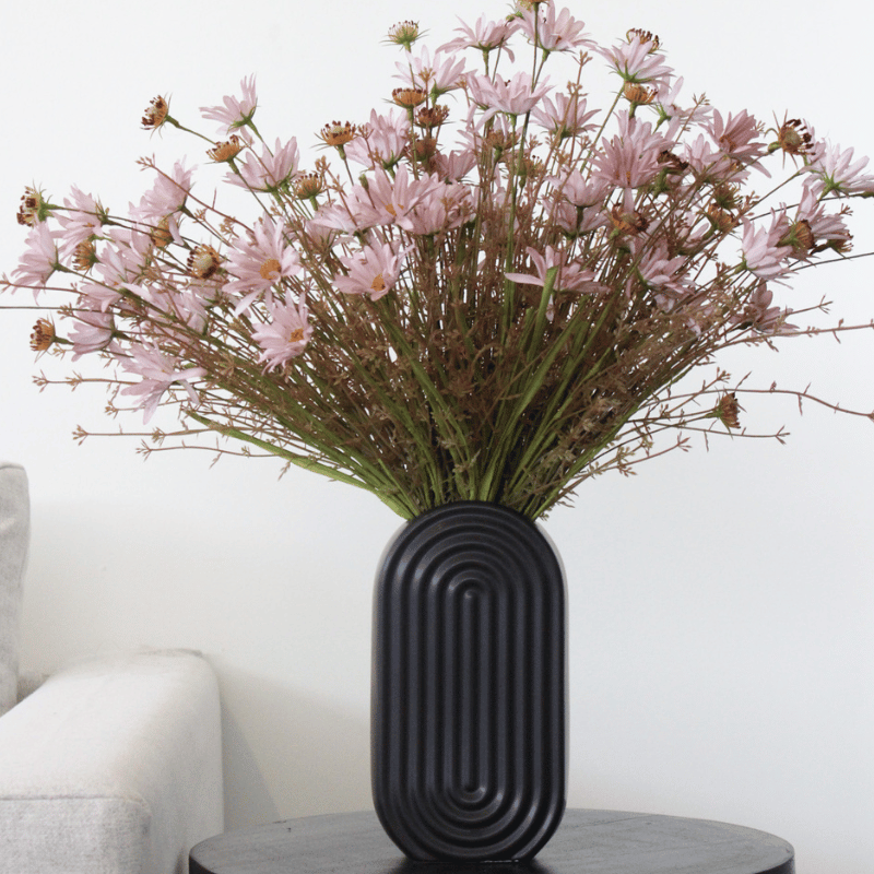 Black Harlow Oval Vase