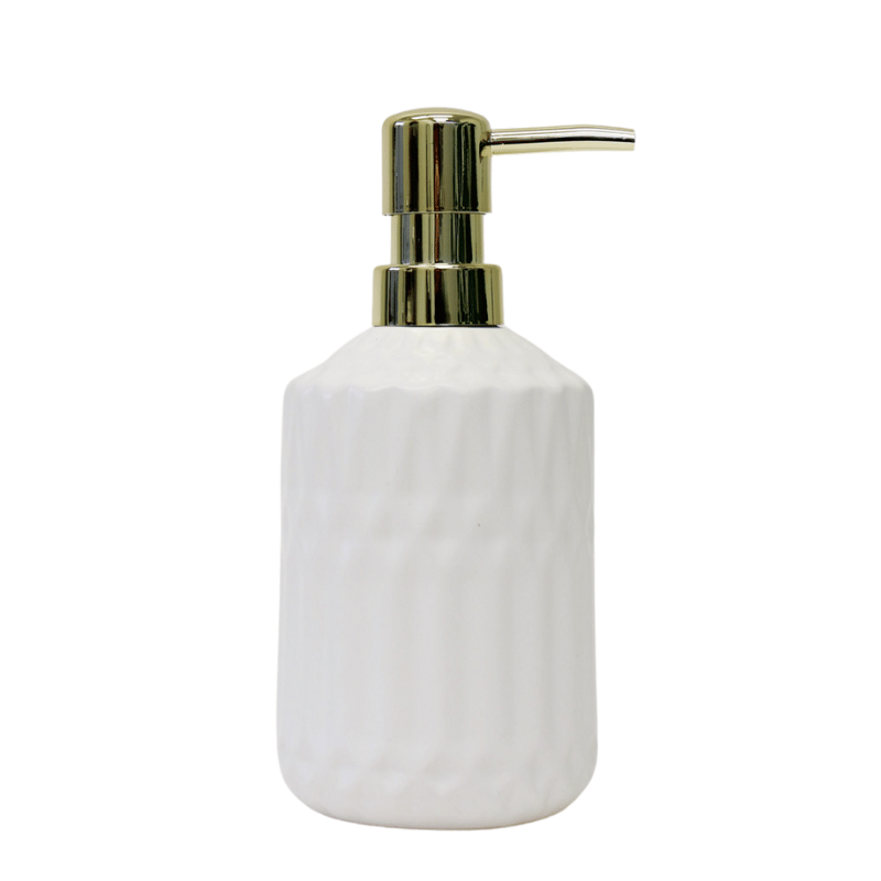 Embossed Gold Pump Soap Dispenser