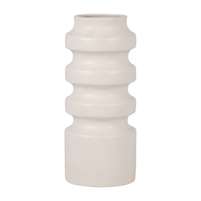 Large White Tiered Vase