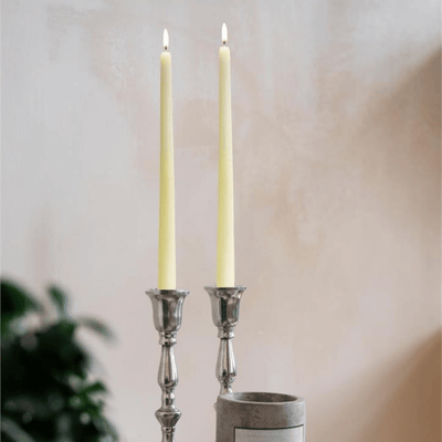 12" Ivory Taper Candles - Set of 4