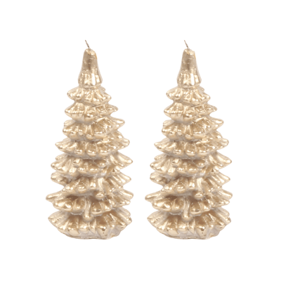 Gold Tree Candles - Set of 2