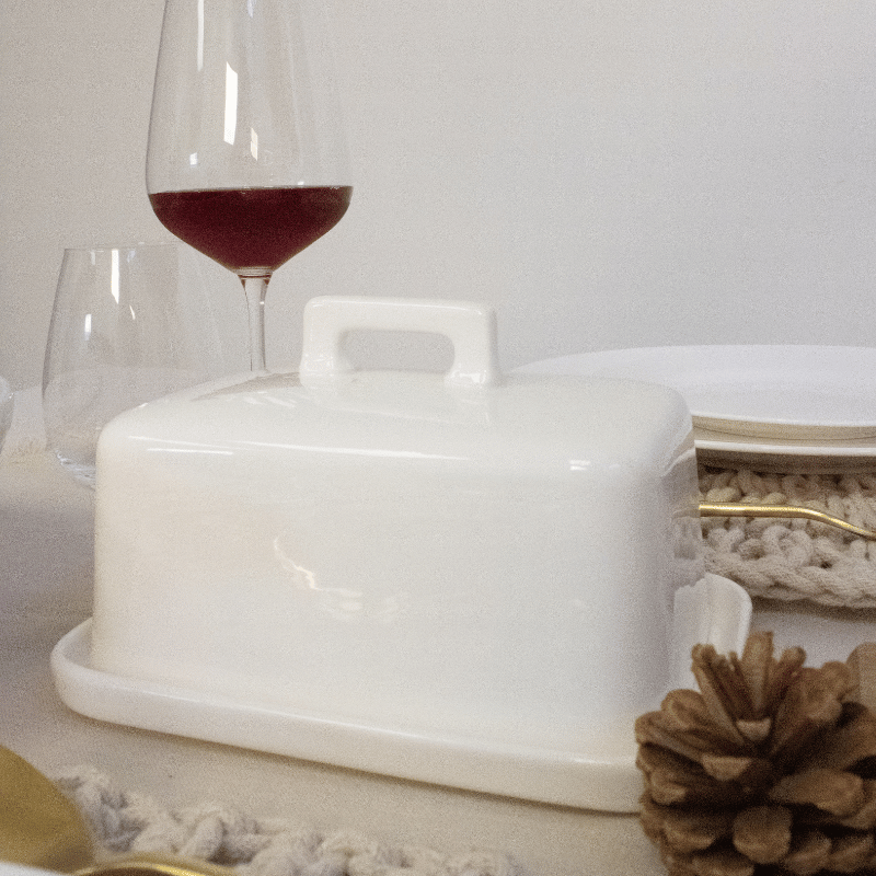 White Butter Dish