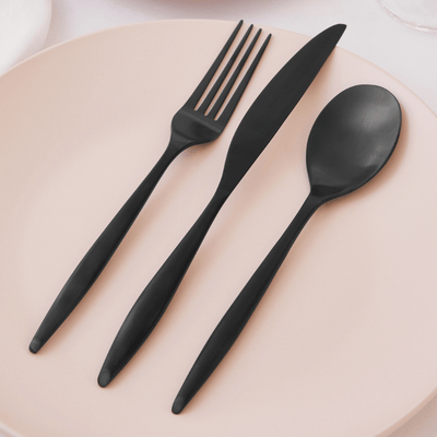 20-Piece Black Milano Flatware Set