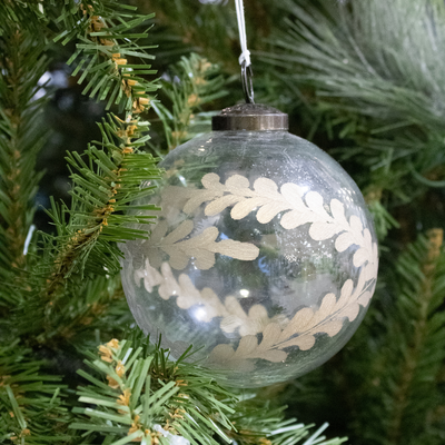 Leaf Etched Ornament