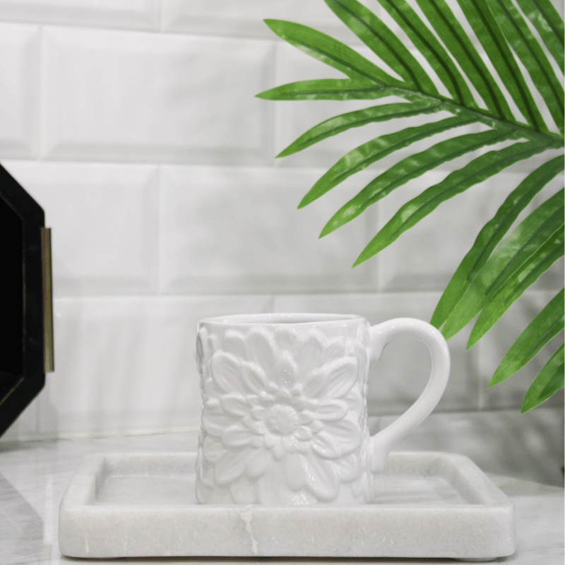 White Dahlia Mug