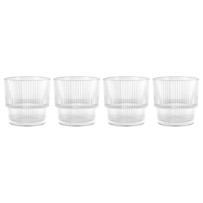 Capri Clear Double Old Fashioned Glasses - Set of 4