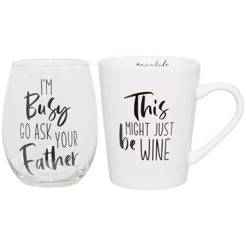 Moms Wine & Coffee Cup Set