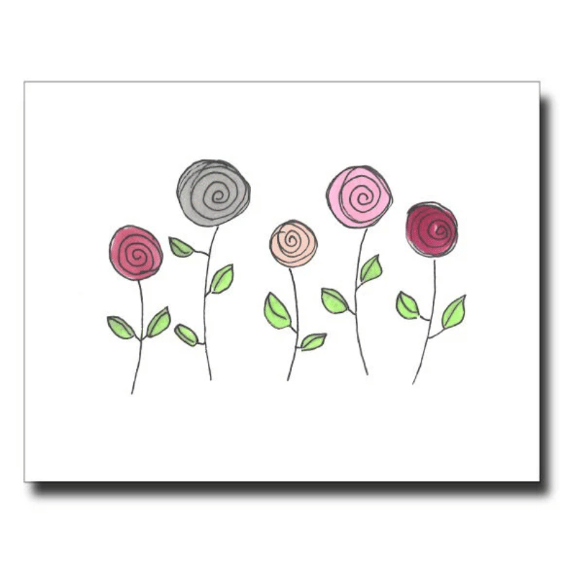 Peonies Greeting Card