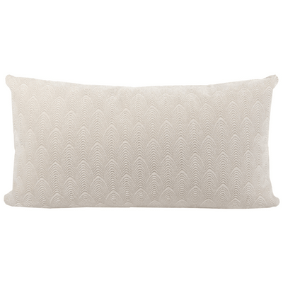 Cream Quilted Lumbar Pillow