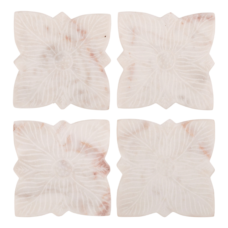 Butterfly Marble Coasters - Set of 4