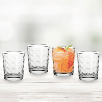 Aura Double Old-Fashioned Drinking Glasses - Set of 4