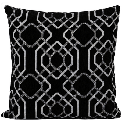 Black Labrynth Pillow