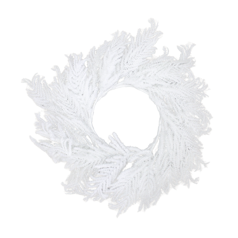 Winter Snowy Cedar Wreath