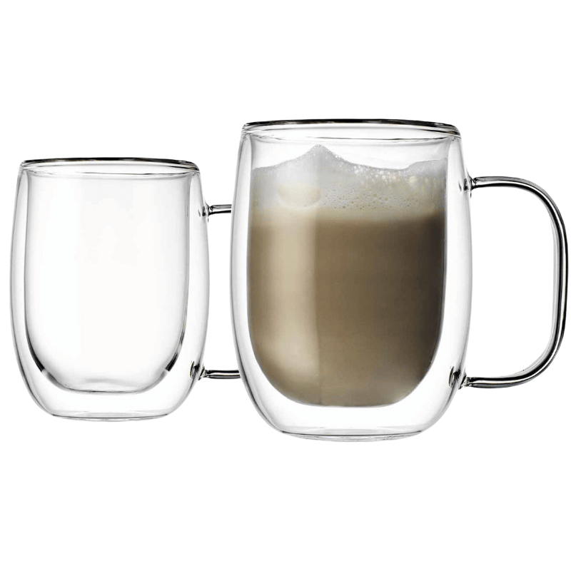 Barista Double Wall Coffee Mugs - Set of 2