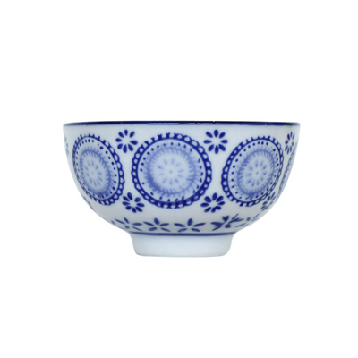 Burst Blue & White Rice Bowl