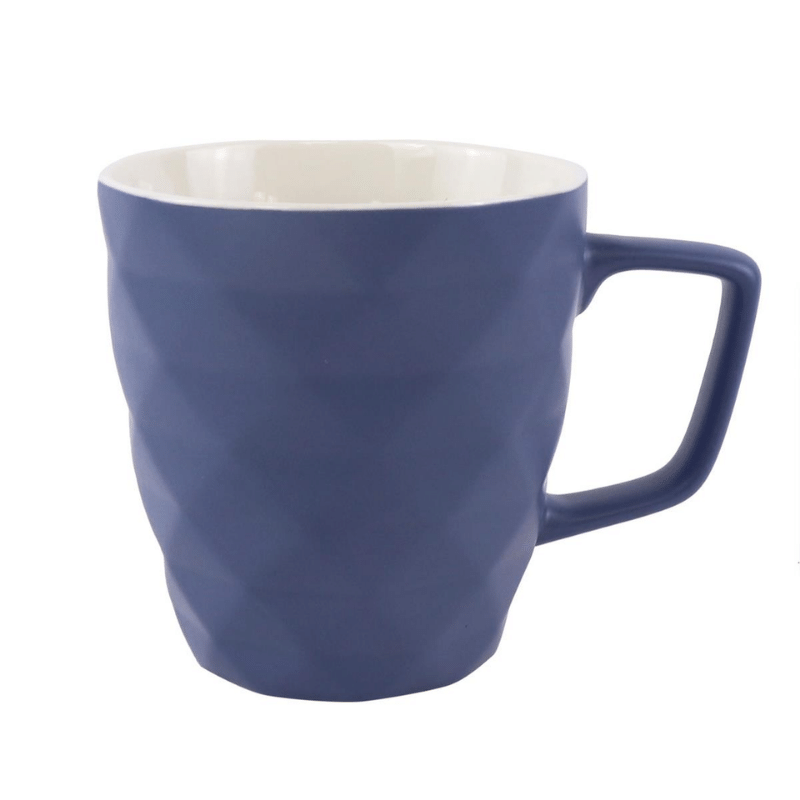 Geo Embossed Mug - Blue