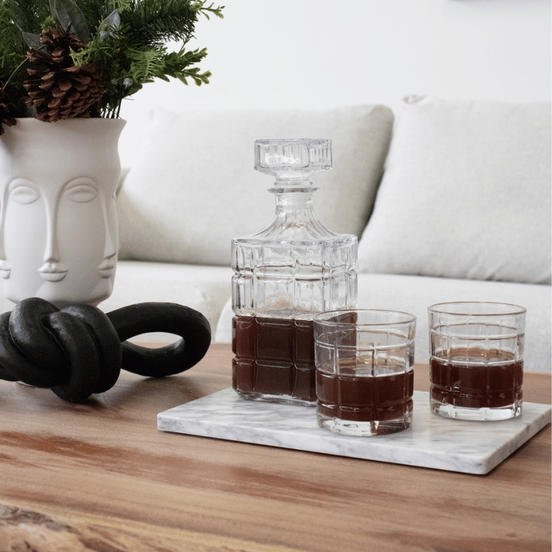 7-Piece Plaid Whiskey Set