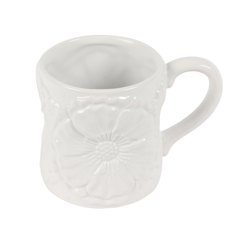 White Poppy Mug