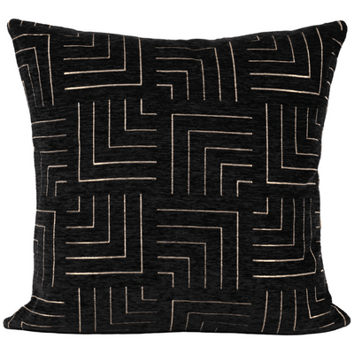 Black & Gold Corners Pillow