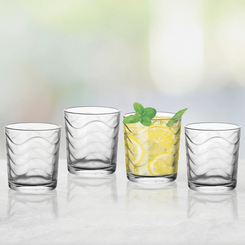 Charm Double Old-Fashioned Drinking Glasses - Set of 4