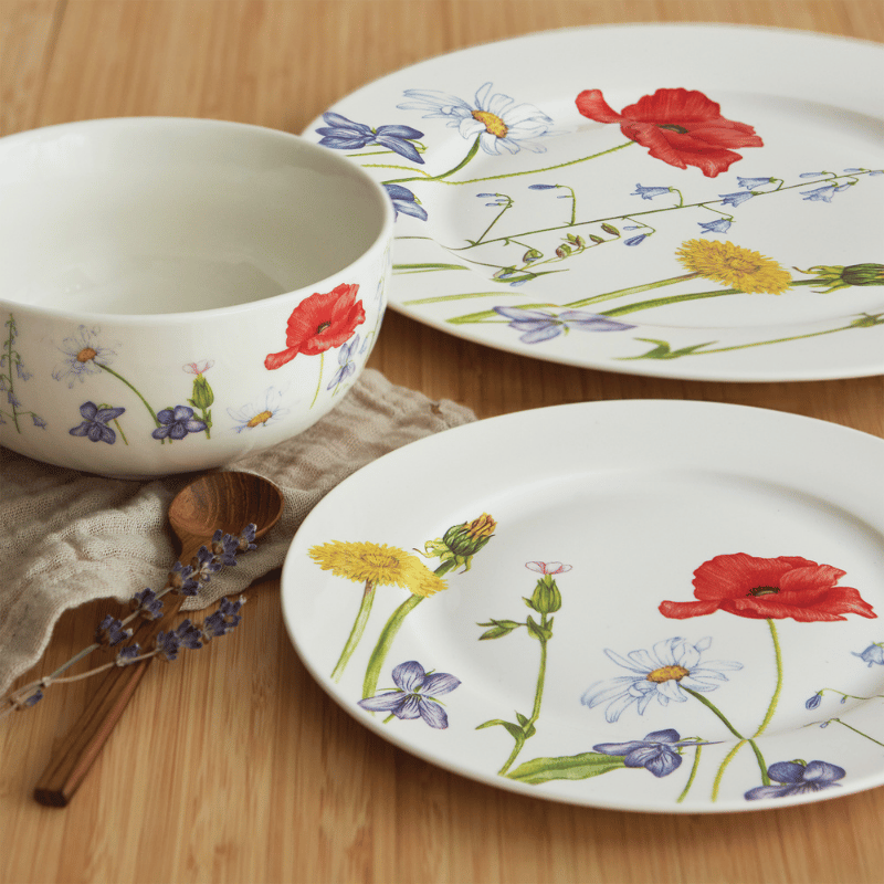 12-Piece Wildflowers Dinnerware Set