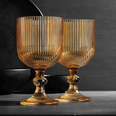 Celeste Amber Wine Glass