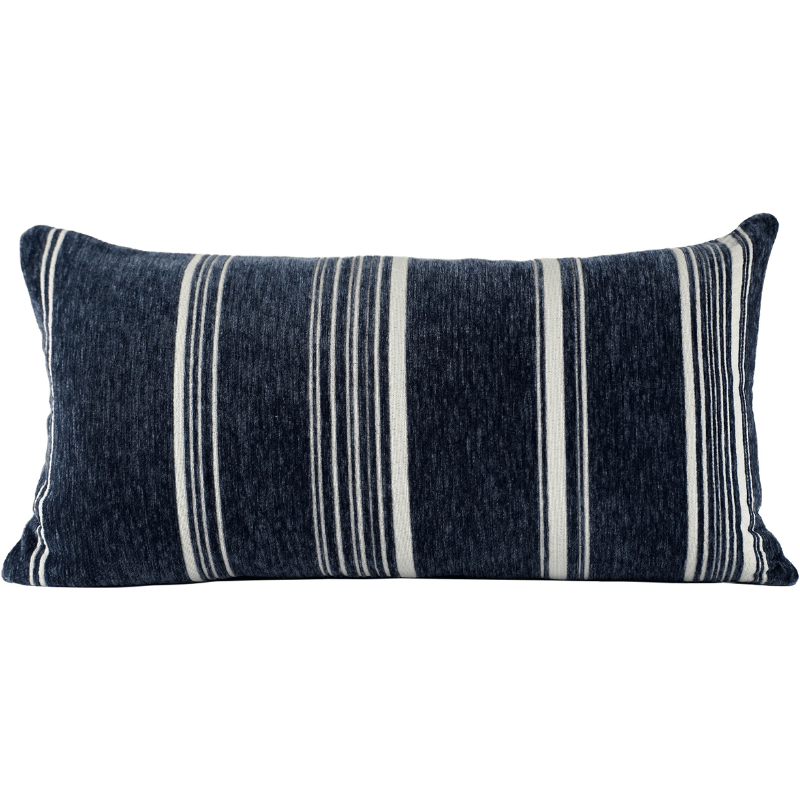 Ivory Stripe Navy Pillow