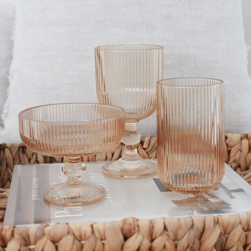 Celeste Amber Wine Glass