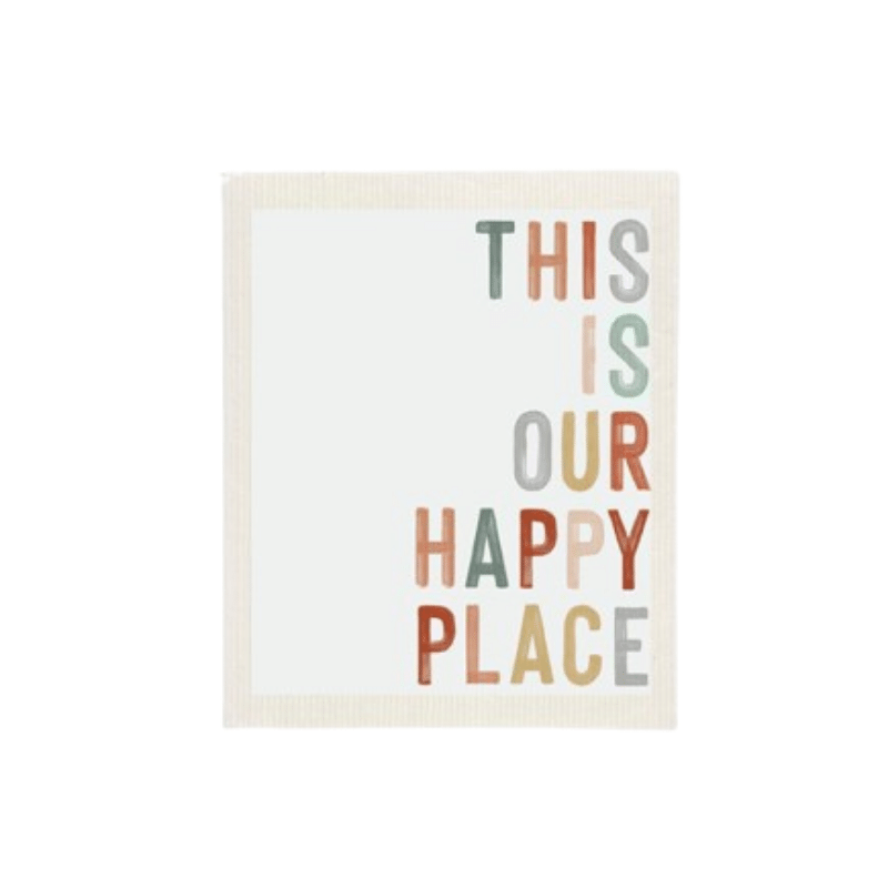 This Is Our Happy Place Sponge Cloth