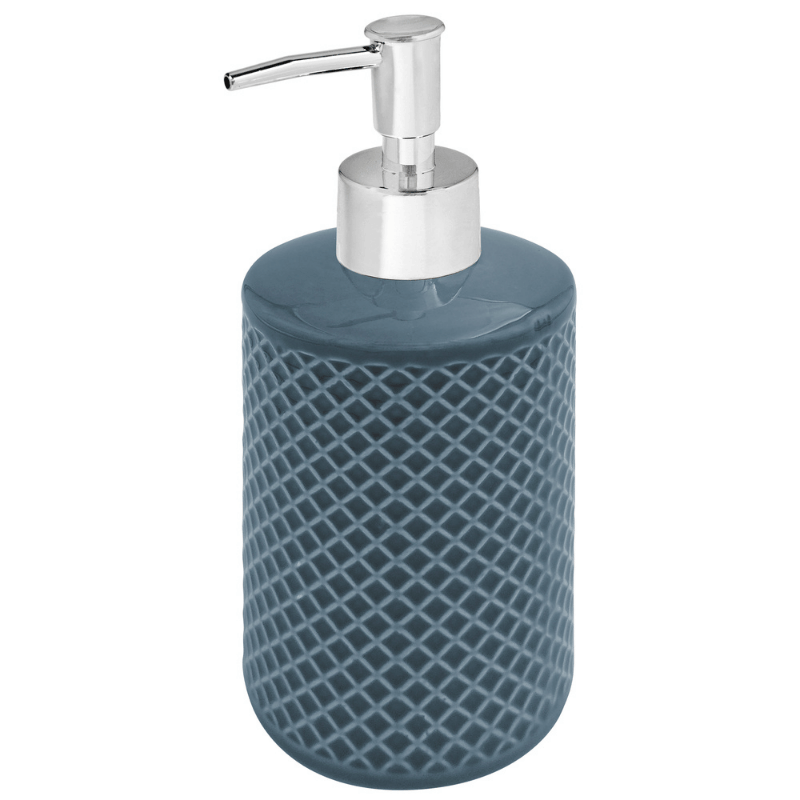 Blue Textured Ceramic Soap Pump