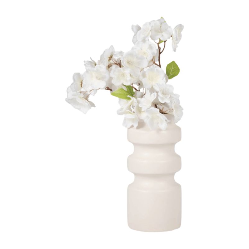 Small White Tiered Vase