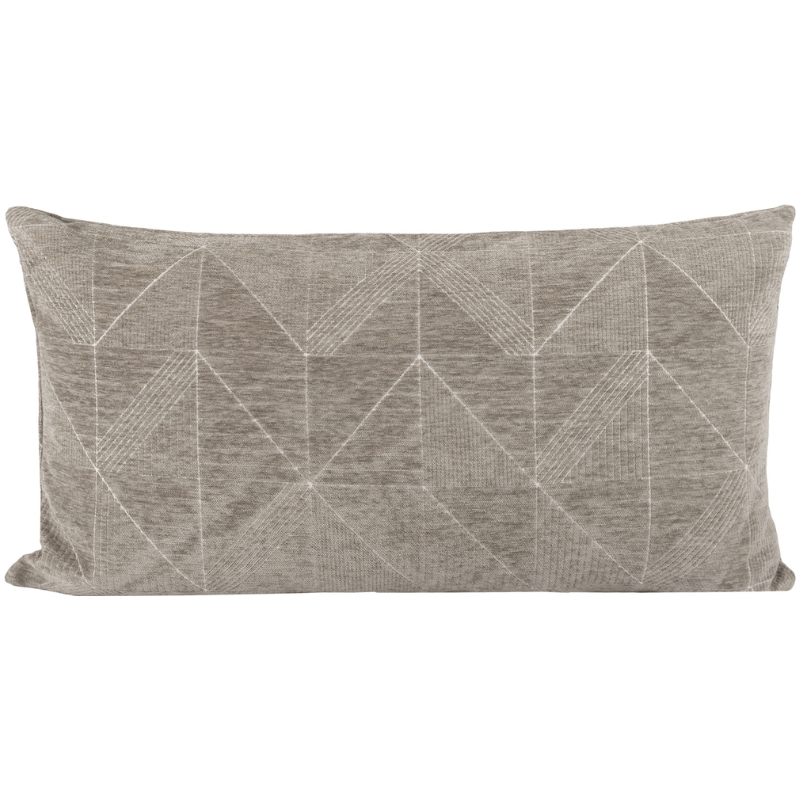 Taupe Fine Lines Lumbar Pillow