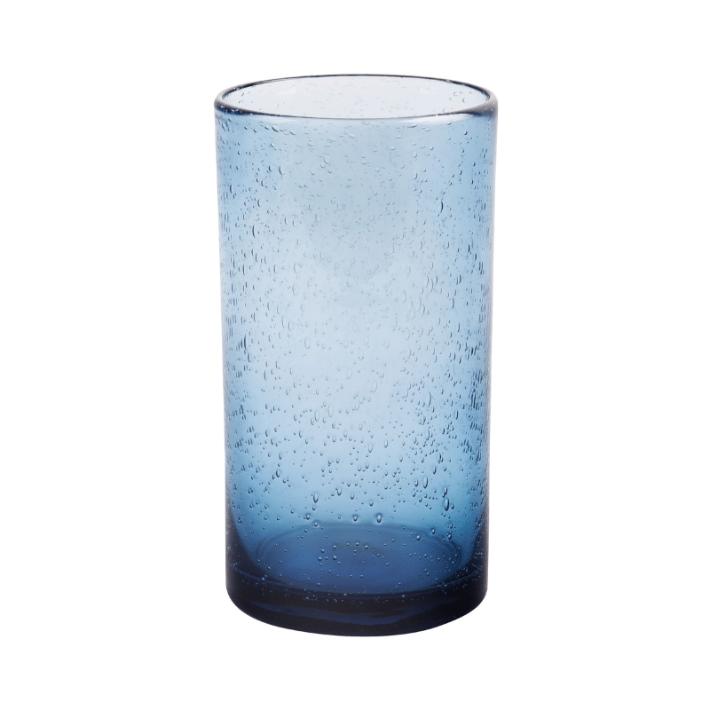 Blue Bubble Highball Glass