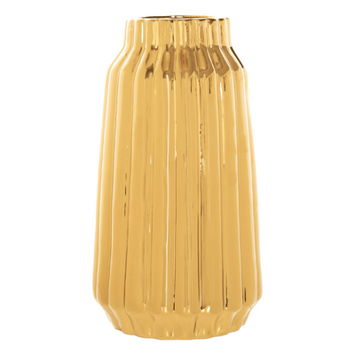 Florian Gold Fluted Vase