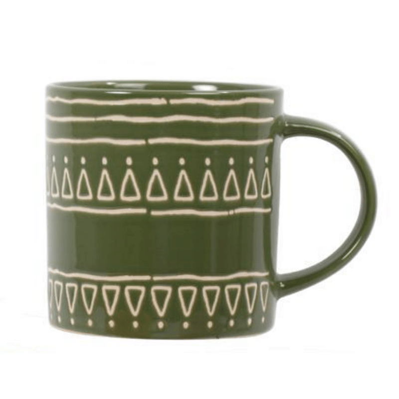 Teagan Embossed Mug - Green