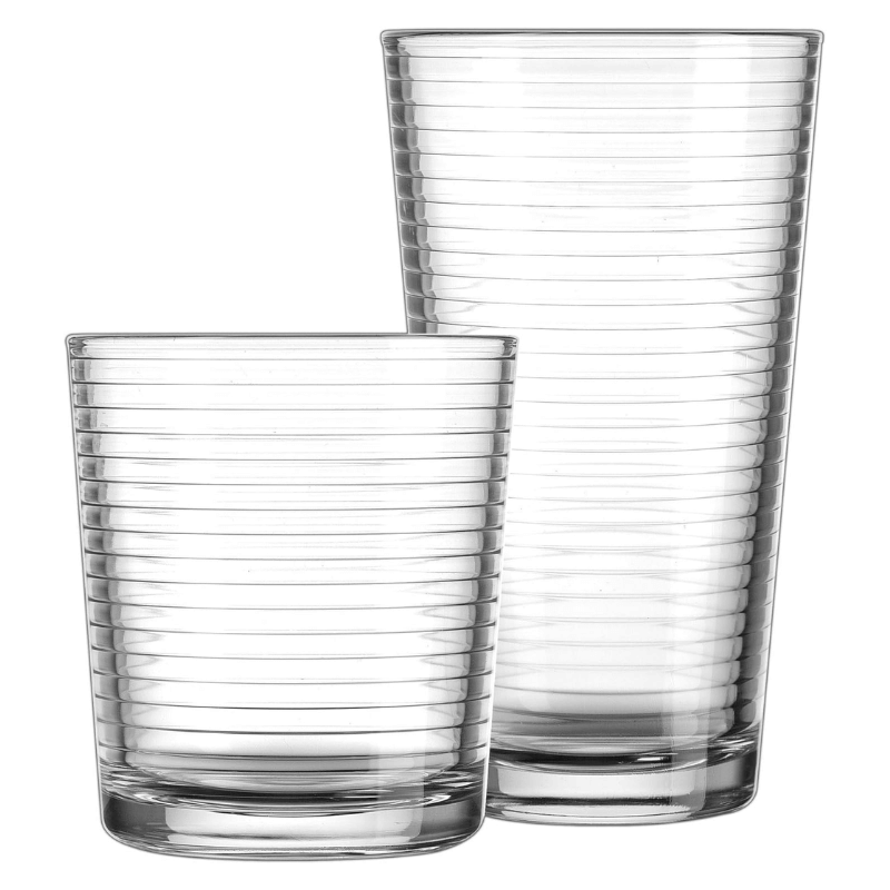 Modern Solar Drinking Glasses - Set of 12