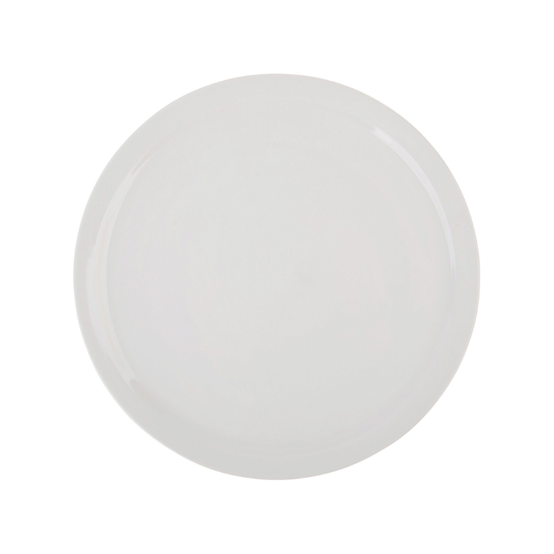 White Rimmed Dinner Plate